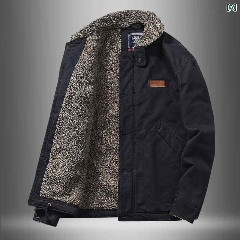 メンズ ファッション 起毛 ジャケット 冬 アメリカン レトロ 厚手 綿 ジャケット 起毛 ジャケット 綿 コート 23,928円