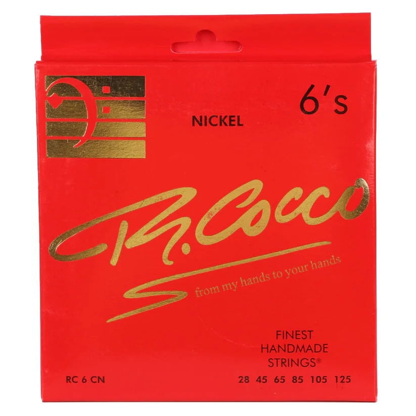 手作りラウンドワウンドニッケルメッキ6弦ベース弦 RC6CN 28-125 5,433円