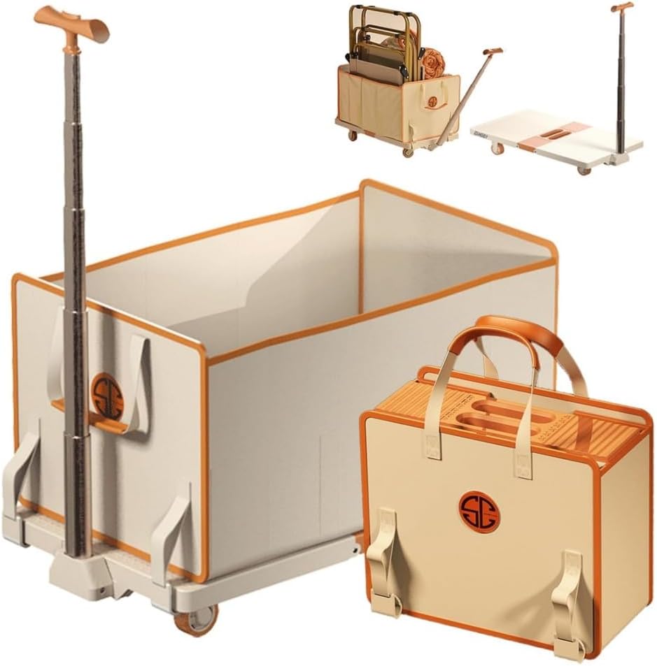 【軽量&折りたたみ】キャンプ用 ワゴンカート 収納 コンパクト 耐荷重150kg 全地形対応タイヤ アウトドア 災害備蓄