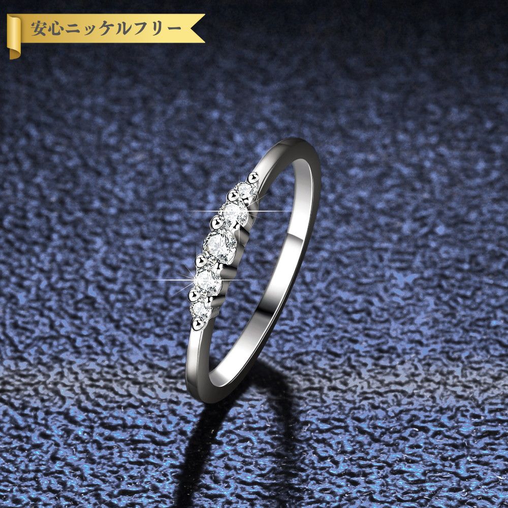 【即納】リング レディース モアサナイト ホワイト シルバー925 シルバー 7号 9号 11号 14号 16号 18号 0.1ct km201