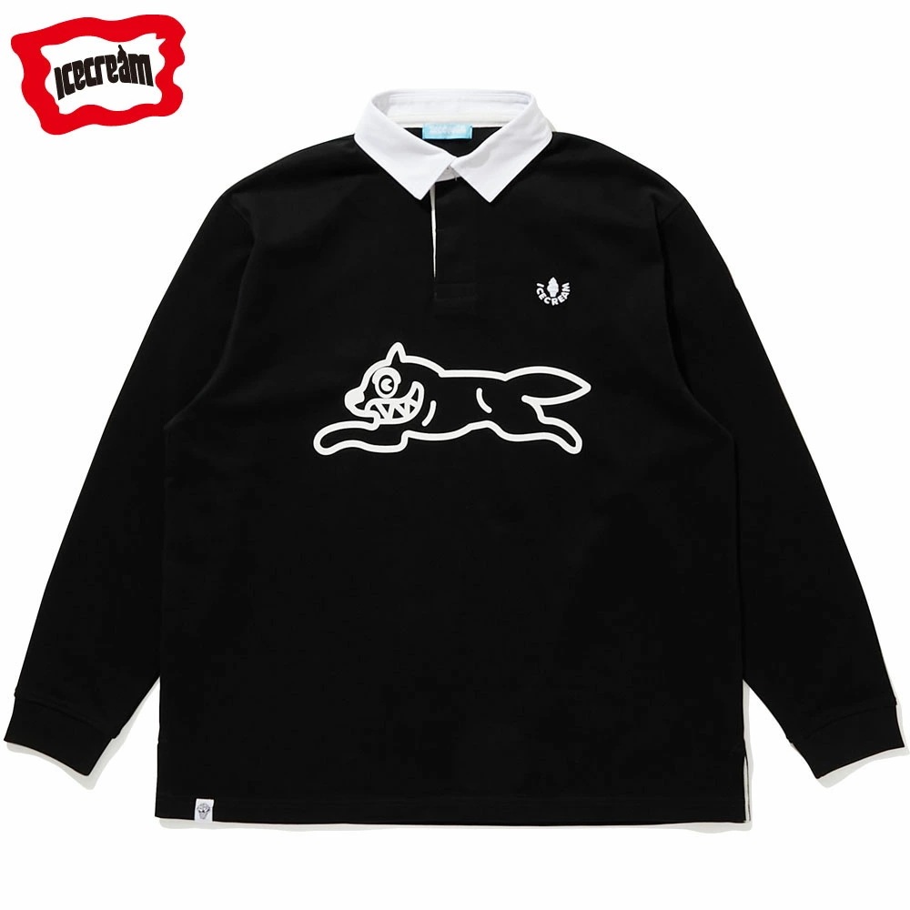 【ICE CREAM/ アイスクリーム】ラガーシャツ/RUGBY SHIRT ICEJP241K001ラグビーシャツ 長袖 ストリート スケーター メンズ ファッション