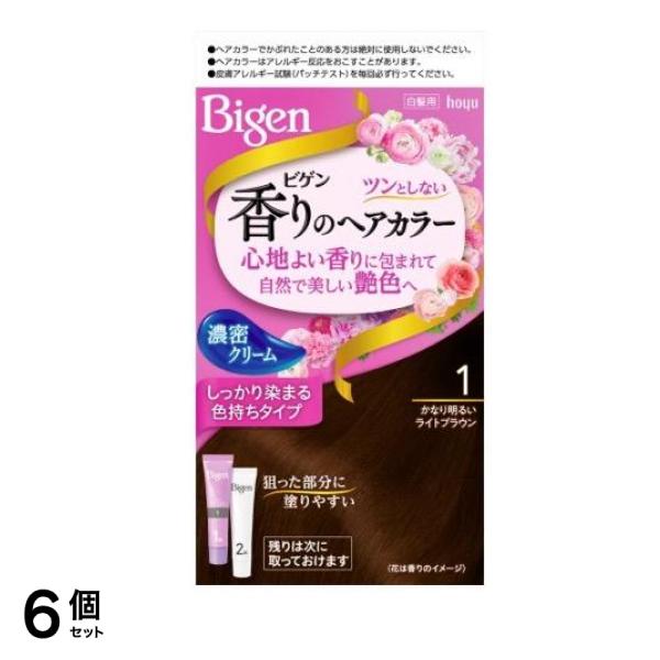 ビゲン 香りのヘアカラー クリーム 1 かなり明るいライトブラウン 1個 6個セット