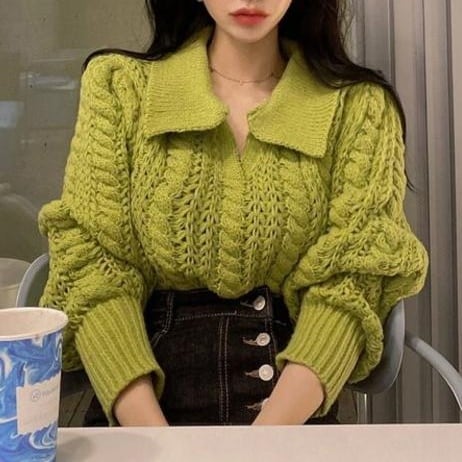 3color レディース トップス ニット セーター ケーブルニット ケーブル編み ざっくり