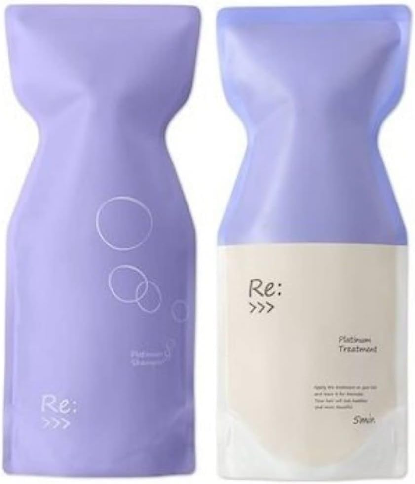 アジュ＿バン リ プラチナム シャンプー 600ml &トリートメント 600g セット 詰め替え ダメージ補修 保湿ケア カラーケア サロン専売品 日本製