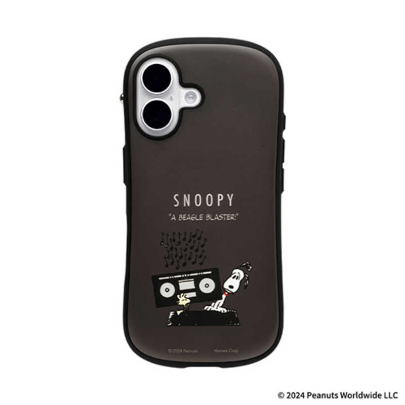 HAMEE　［iPhone 16専用］PEANUTS/ピーナッツ iFace First Class MagSynq KUSUMI ケース くすみブラック/ブラスター　41-986578