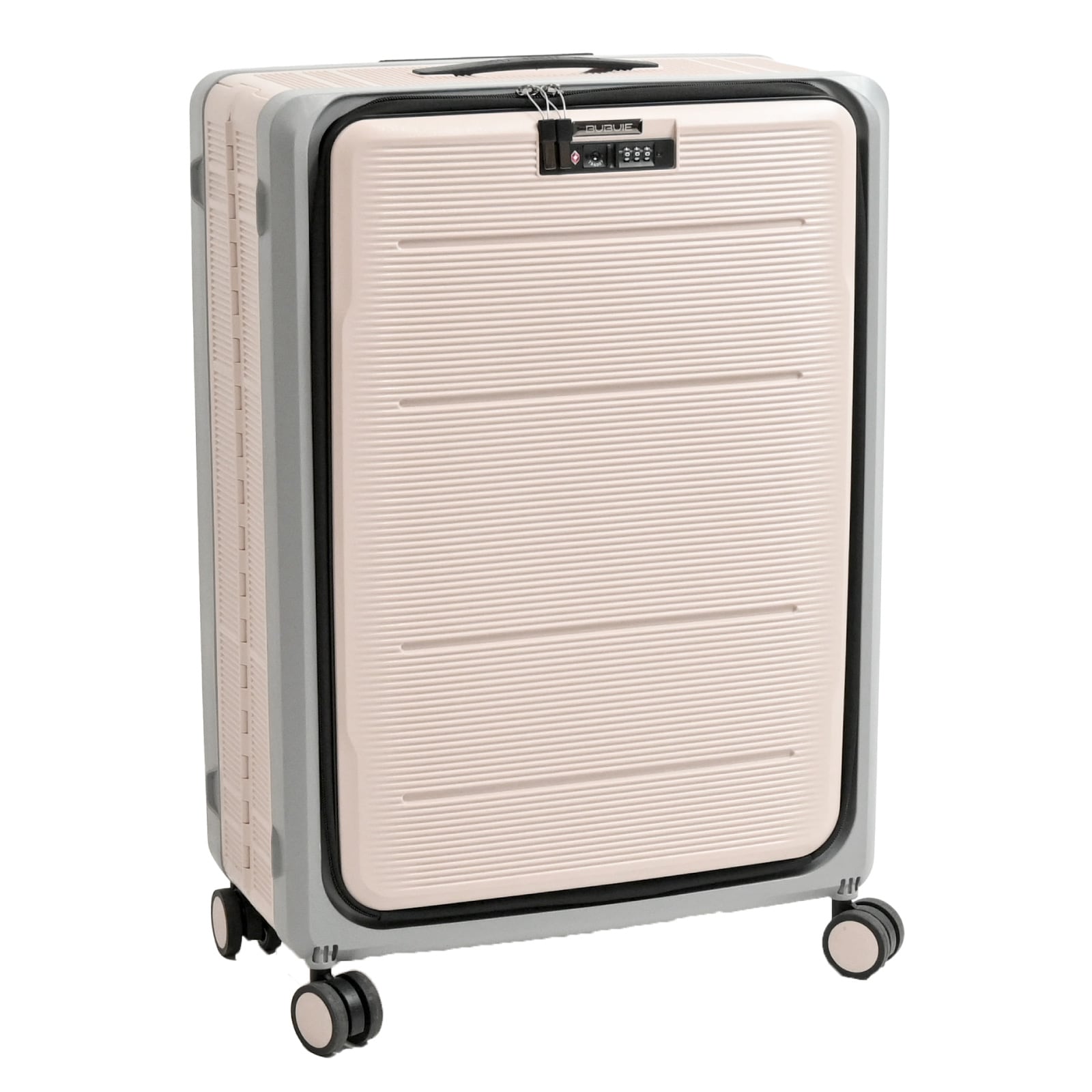 【K&M】 スーツケース 58L ピンク 折りたたみ フロントオープン 畳んで仕舞える 海外 出張 軽量 TSAロック 折り畳み ダブルキャスター