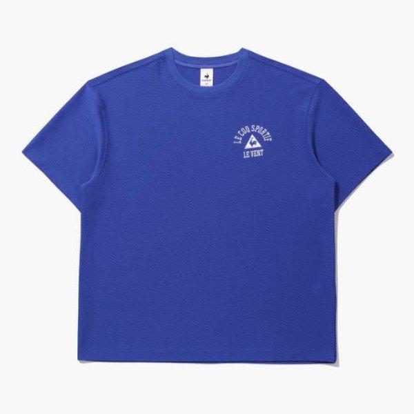 半袖Tシャツ NQJ QQ123LRS22-BLU ジャカードコットン半袖Tシャツ / BLU