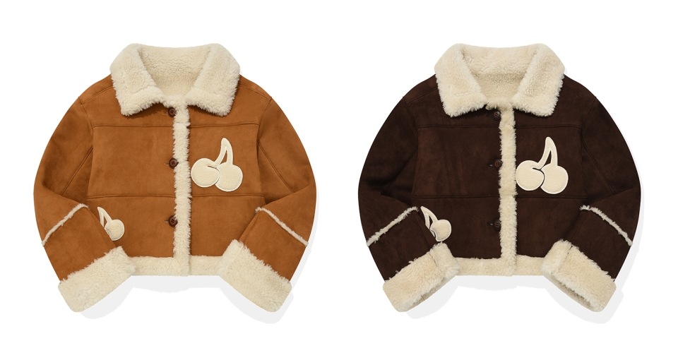 CHERRY SUEDE MUSTANG JACKET