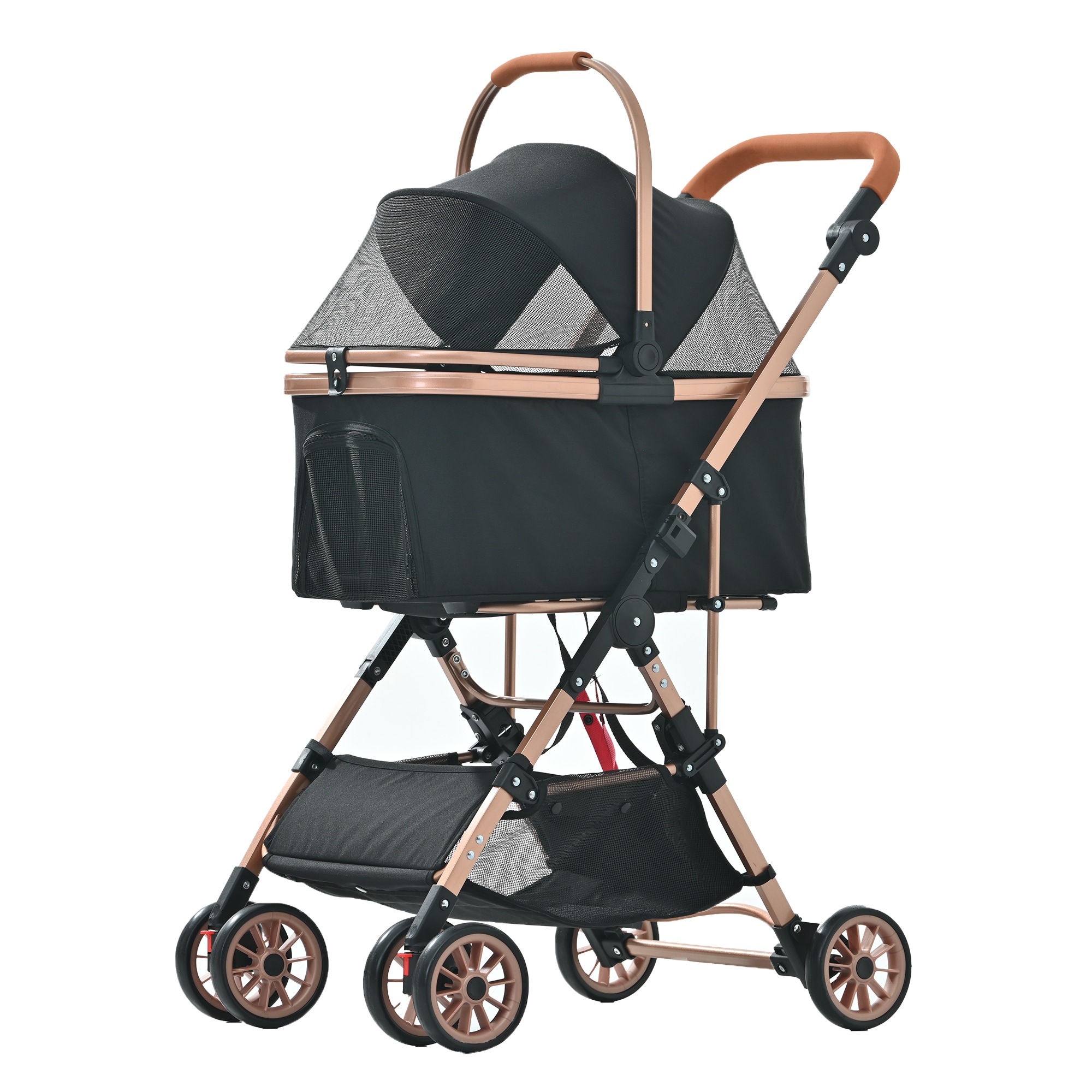 ペットカートアルミ製 分離式 取り外し可能 折りたたみ 多頭 中型犬 小型犬 猫 2way 軽量 ストッパー付き 4輪 組立簡単 工具不要 介護用 ドッグカート ペットバギー 犬 猫 動物 ペット用