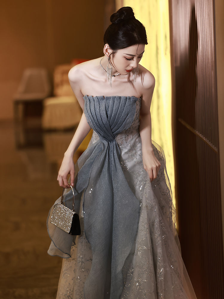 ブレスイブニングドレス女性スカート卒業美術試験ホスト宴会誕生日