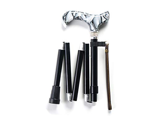 Merry Sticks（メリースティックス） ／ ロイヤルクリスタル（EZjoint） ／ クリスタルステッキ ／ 折りたたみ杖 ／ ブラック