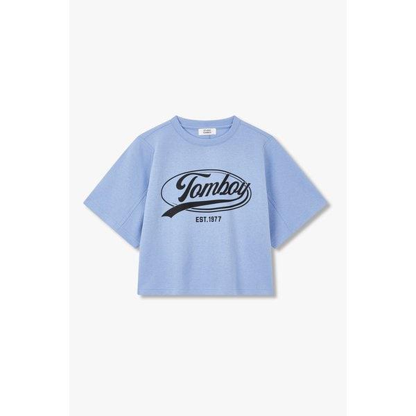 アームパッチプリントクロップ半袖Tシャツ9105322180053