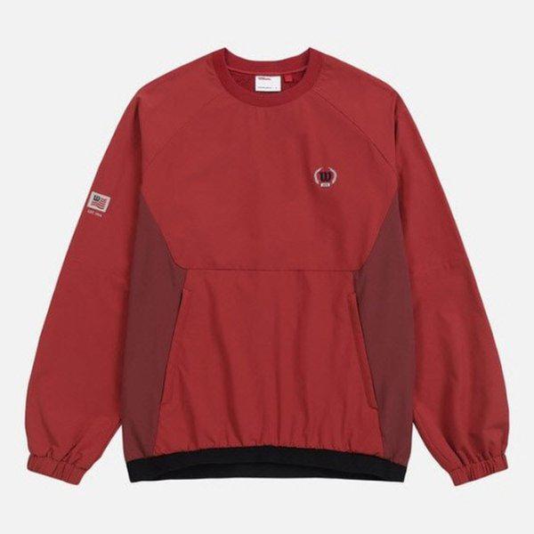長袖Tシャツ LQC W243003GTW91-RED スイングパネルデュアルピステ
