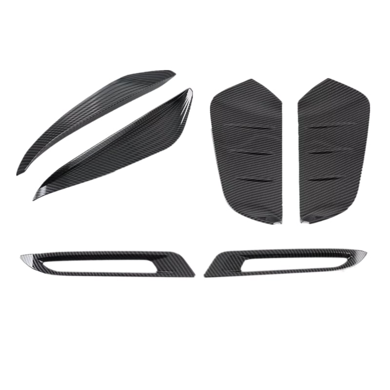 トヨタ 新型bZ4X フロント＋リア フォグランプ ガーニッシュ ベゼル カバー カーボン柄 6pcsセット