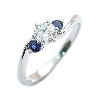 CanCam掲載( 9月誕生石 ) サファイア Pt ダイヤリング（婚約指輪エンゲージリング）楽ギフ_包装02P26Mar16