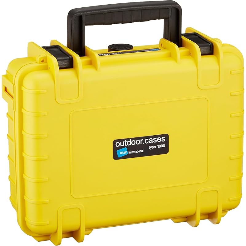 【国内正規品】 B&W Internatinal ケース 防水 ハードケース OUTDOOR CASES TYPE1000RPD イエロー クッションパッド仕切りタイプ BW0004YRPD
