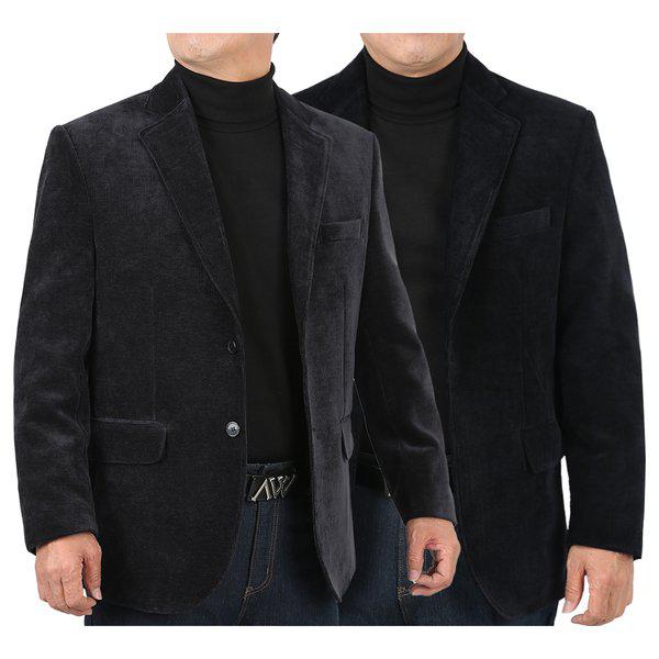 メンズ冬ベーシックツートンコーデュロイのスーツコンビジャケットHS-COW-1