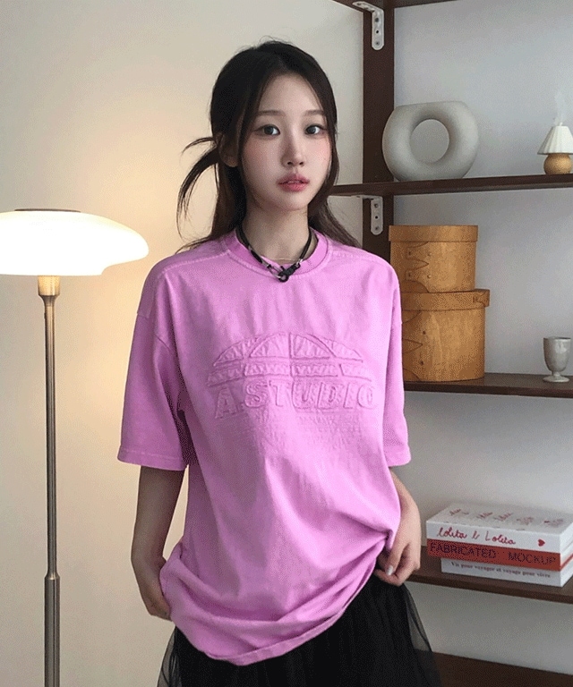 [クオリティグッド/ユニーク] リド ディテール オーバーフィット 半袖Tシャツ (4color) 5,040円