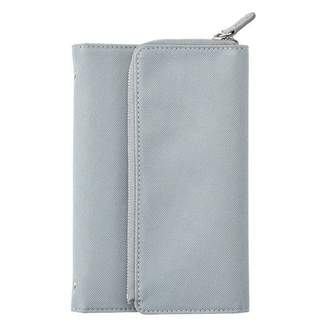 （まとめ買い）ダイゴー isshoni. ペンケース付き6穴バインダー バイブルサイズ グレー K1221 [x3]