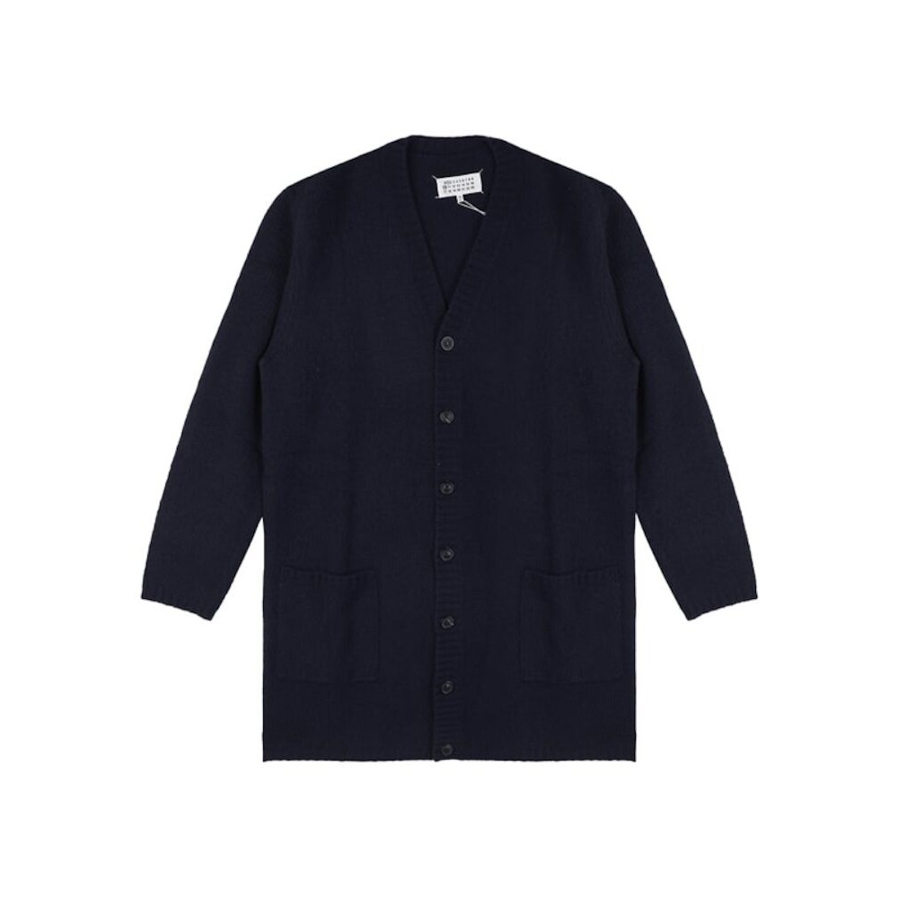 メゾンマルジェラ 23SS S51HP0003 S18199 511 V ネックニットカーディガンネイビー PVYS51HP0003-S18199-511