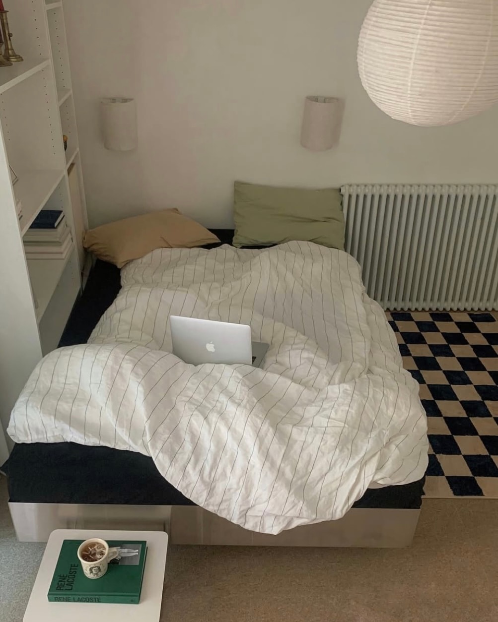 フラッピーアーカイブ ミルクチェックラグ 韓国 インテリア