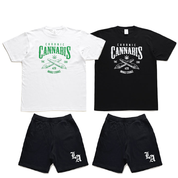 ACE FLAG 上下セット 半袖 ブランド Tシャツ ハーフパンツ メンズ 春夏用 全2色 大きいサイズ エースフラッグ セットアップ バッズ 大麻 マリファナ 6,811円