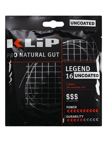 パッケージ品 クリップ レジェンド アンコーテッド (1.25mm／1.30mm) 硬式テニスガット ナチュラルガット(KLIP Legend Natural Gut String)