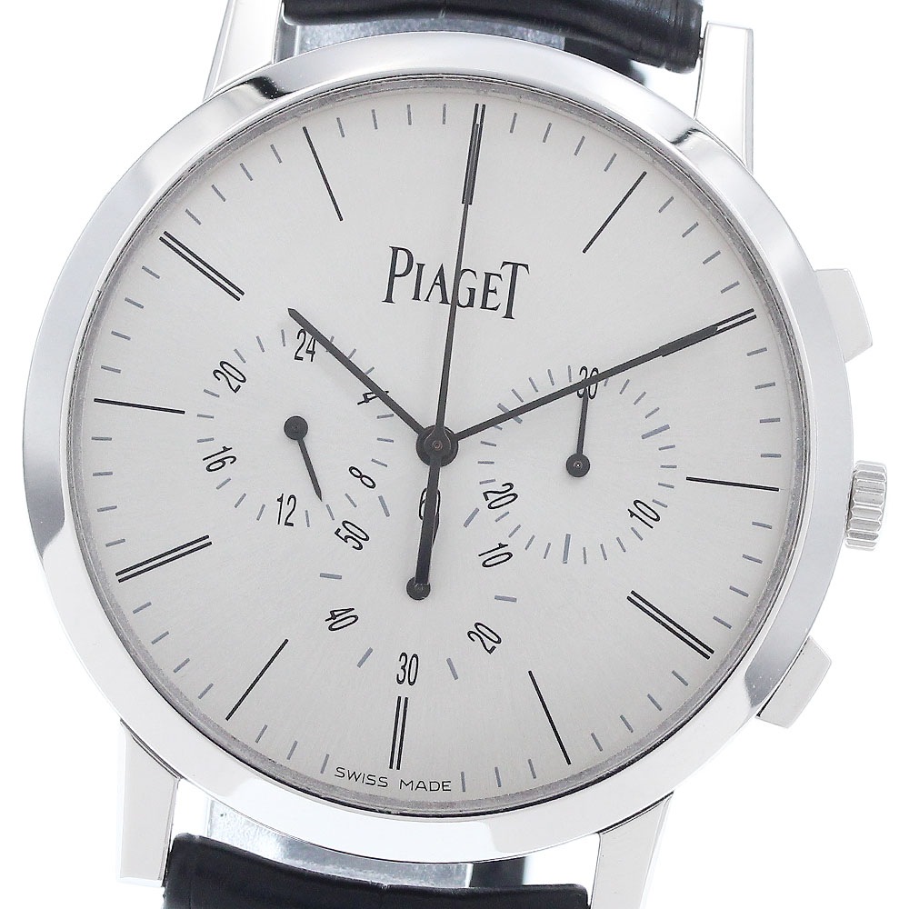 ピアジェ PIAGET G0A41035 アルティプラノ K18WG クロノグラフ 手巻き メンズ 良品 箱・保証書付き_919617【中古】