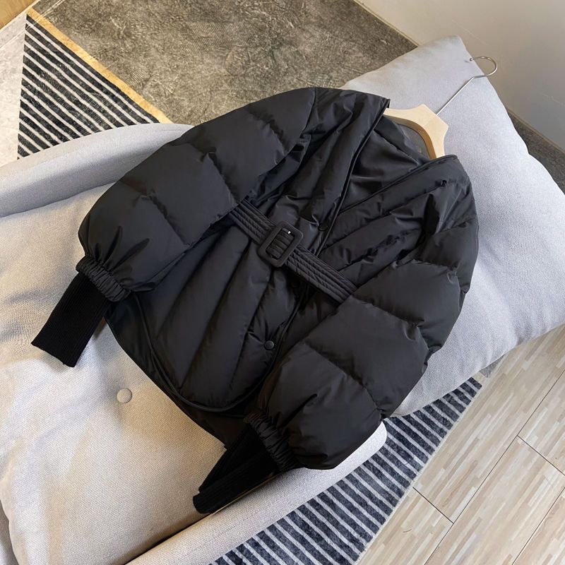 アウターダウンジャケットコート防寒カジュア 着痩せ はボアで決まり人気ボアAWアウターキルティングア 秋冬 Vネック オシャレ 着痩せ 冬AWアウター ウエスト引き締め ニュースタイル ショット丈