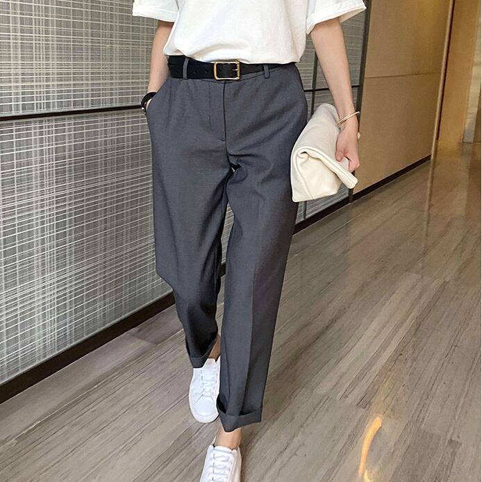 2color レディース ボトムス 9分丈 ロングパンツ テーパードパンツ クロップドパンツ ストレート スラックス ストレッチ カジュアル 大人カジュアル きれいめ 上品 スタイリッシュ おしゃれ