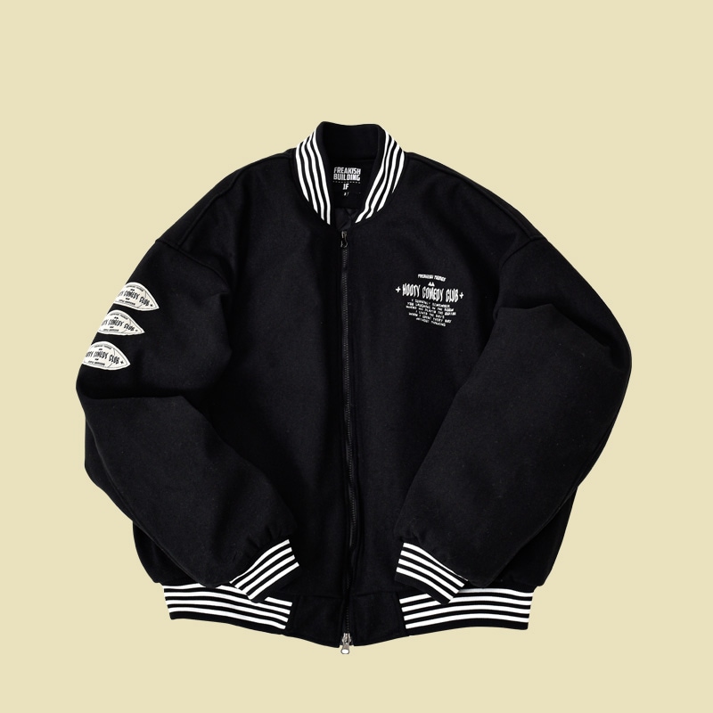 SMILING EYES VARSITY ZIP-UP JACKET