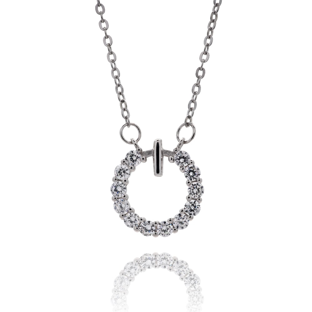 S925 シルバーリング 輪 ネックレス [fhns037]