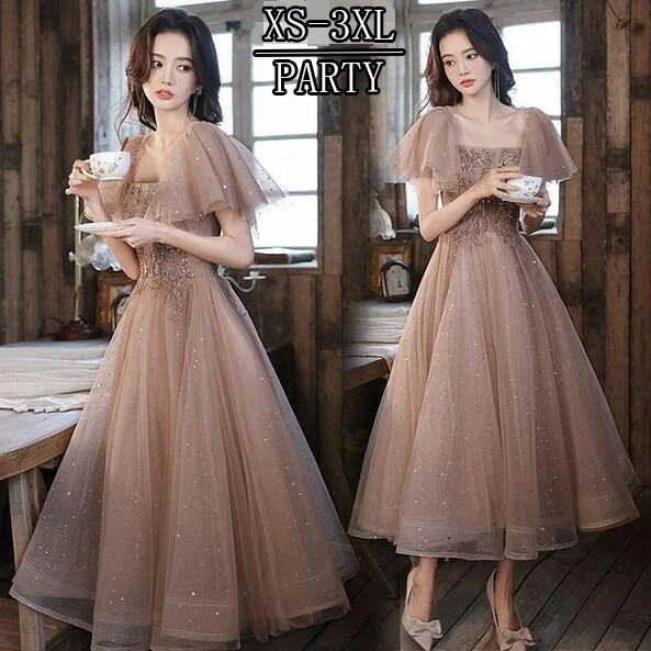 ドレス 大人 お呼ばれ 花柄 袖付きミモレ丈ドレス エレガント フォーマル ワンピース レディース ママ パーティードレス コンクール イブニングドレス 結婚式 演奏会ドレス ロング ピアノ 発表会 6,199円