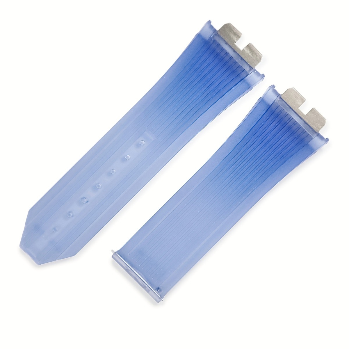 ウブロ HUBLOT 腕時計パーツ 純正 ビッグバン ウニコ 411用 ラバーバンド ラバー スケルトンブルーグラデーション 新品同様 替え ベルト ストラップ 予備 交換 スペア 28mm ブルー