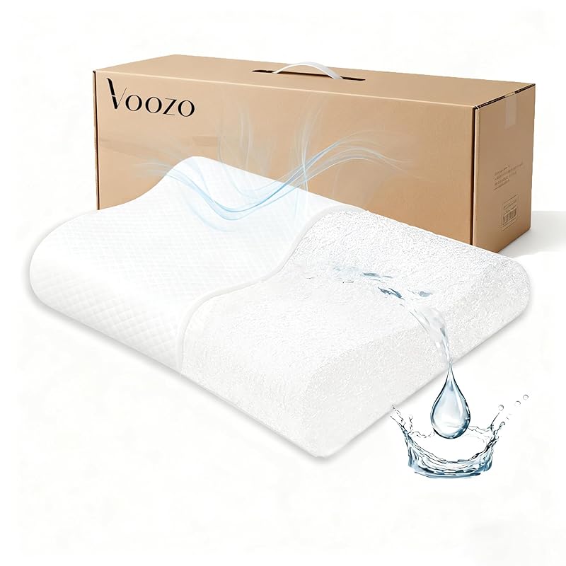 Voozo まくら ファイバーピロー 高反発硬め 2 段階高さ調整 耐圧分散 寝返りしやすい 抗菌防臭 通気性良好 仰向け 横向き 首の痛み緩和 安眠快眠 丸洗い可能 (硬さかたい【硬さ】)