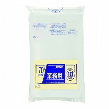 ジャパックス 重量物対応ポリ袋70L 透明 10枚x10冊 PL78
