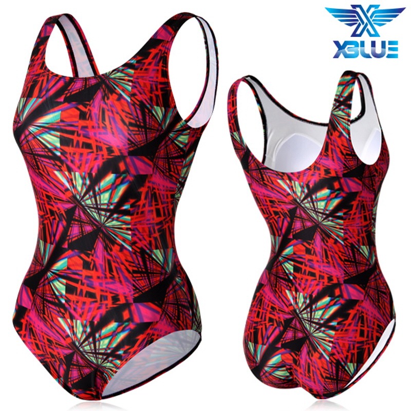 レディースアクアワンピース水着 女性 水泳 耐塩素性 ハイアクティブ 水着 XBL-0021-01