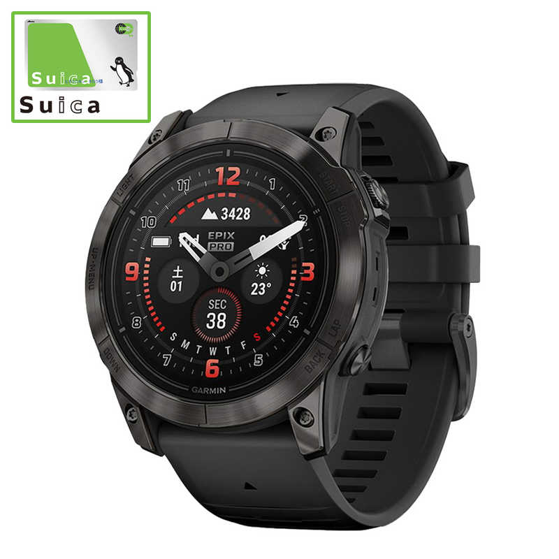 GARMIN　スマートウォッチ epix Pro (Gen 2) 51mm Sapphire Ti Carbon Gray DLC / Black　010-02804-51