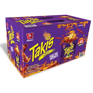 Takis Fuego Tortilla Chips 1 oz 46-count トルティーヤチップス 46袋 海外直送品 [並行輸入品]
