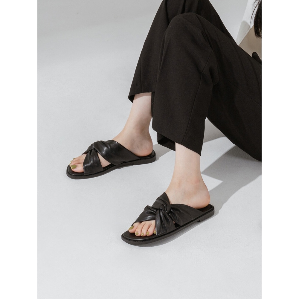 SOVO ルビーフラットスリッパミュール 1cm