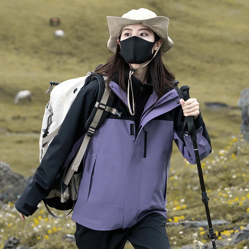 突撃衣男女防風防水トリプルコートスポーツアウトドア取り外し可能登山服男性コート2着 C31-173
