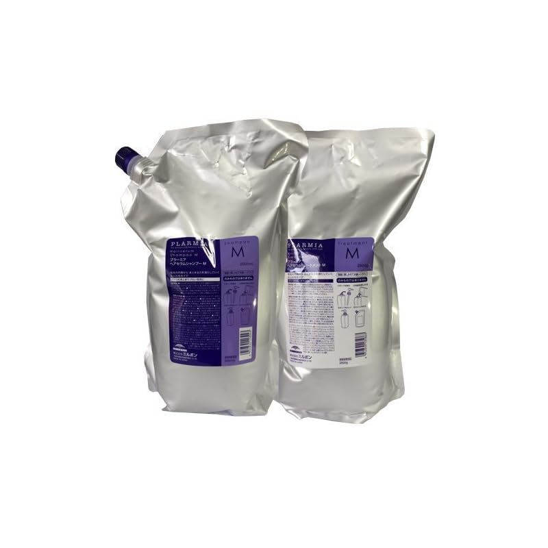 ミルボン プラーミア ヘアセラムシャンプーM 2500ml ＆ トリートメントM 2500ml 詰め替え用 セット