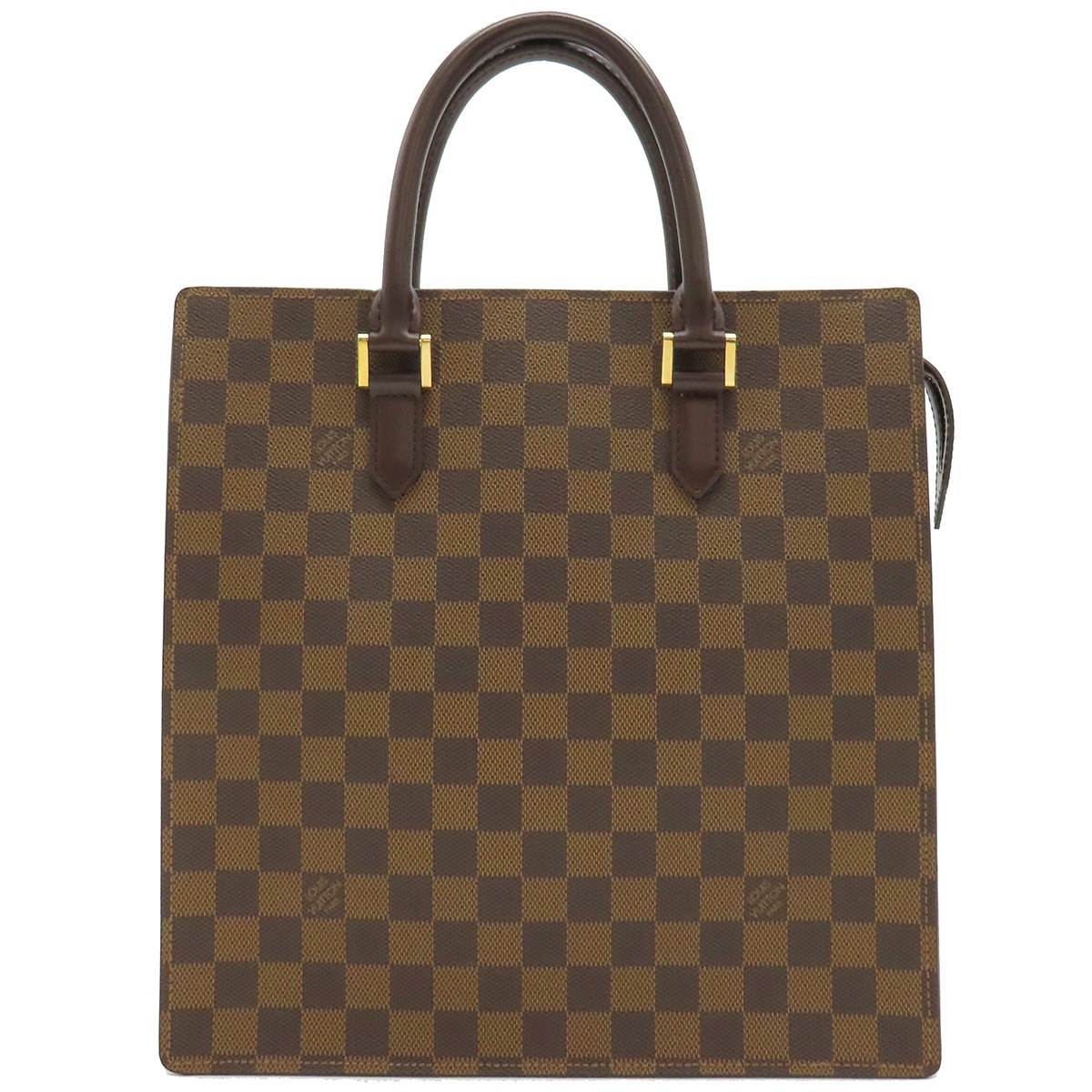 ルイヴィトン LOUIS VUITTON トートバッグ ヴェニス PM ダミエキャンバス ダミエエベヌ ゴールド金具 茶 N51145 MI1012【中古】