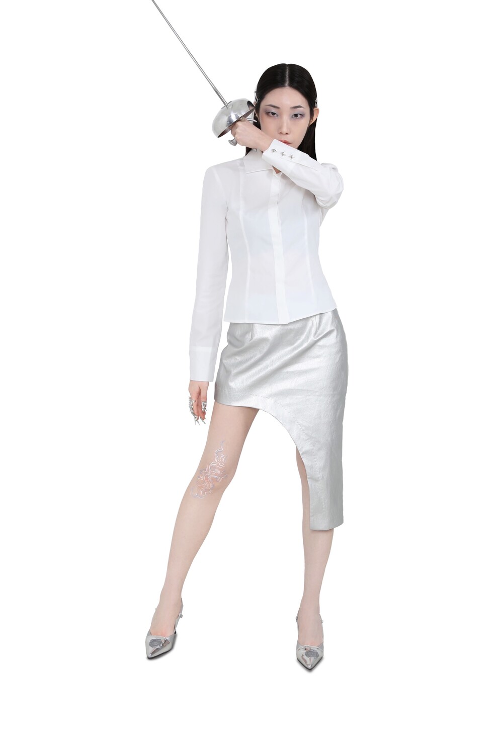 Seasonless Basic Button slim shirt