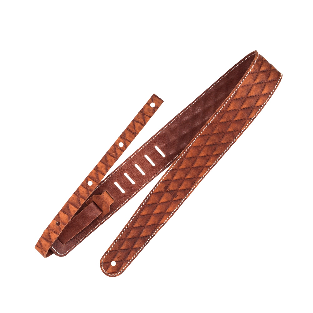 Richterシリーズ ハンドメイド仕様本革ギターストラップ Raw II Contour Sewシリーズ 1501 Tan 幅広6cm ドイツ製