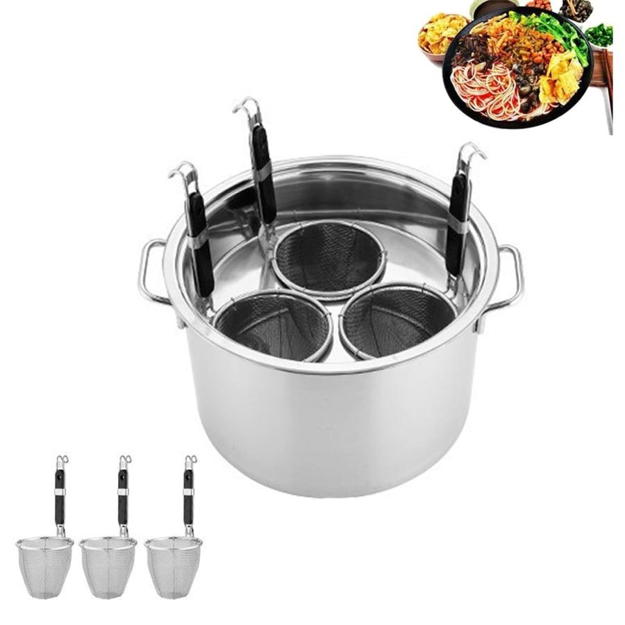 パスタ鍋 シチューポット パスタクッカーストックポット 多機能パスタクッカー ステンレス鋼パスタポット 3 4 5穴パスタクッカ 穴あきス