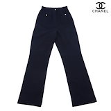 Qoo10] CHANEL ワイドパンツ ゴールドボタン パンツ ア