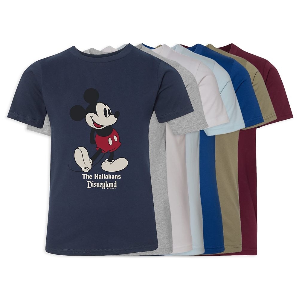 ディズニーキッズディズニーランドスタンディングミッキーマウスTシャツ カスタマイズ