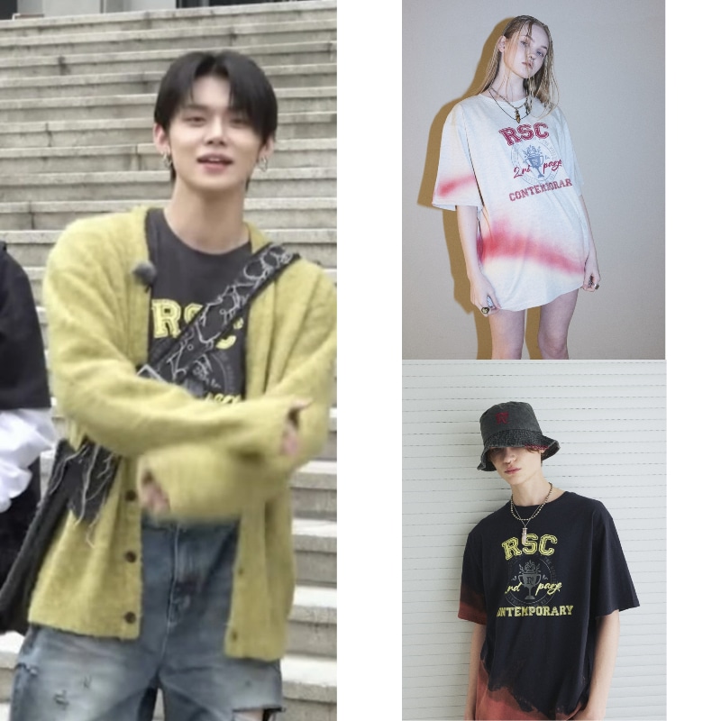 【TXTヨンジュン着用】［当店特典付き］VINTAGE GRAPHIC DYED T SHIRT オーバーサイズTシャツ