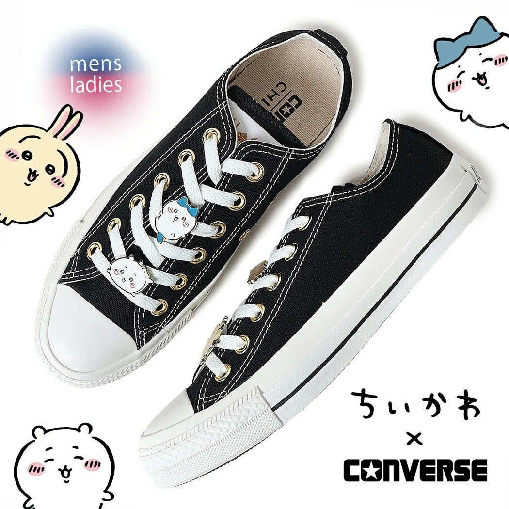 CONVERSE コンバース オールスター スニーカー ALL STAR GD OX / CHIIKAWA BLACK ( ちいかわ 黒 ブラック レディース ウィメンズ 31315230 )